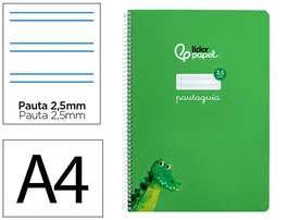 Liderpapel Cuaderno Espiral Pautaguía A4 Verde