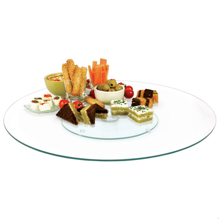 Saveur et Degustation Fuente Giratoria Cristal Transparente 45 cm para Aperitivos y Postres