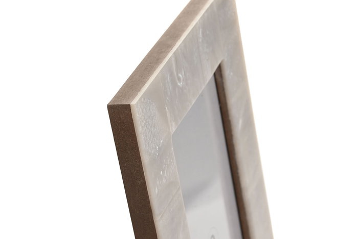 DKD Home Decor Marco de Foto 10X15 Blanco Resina 1.8 x 20 x 15 cm (4 Unidades)