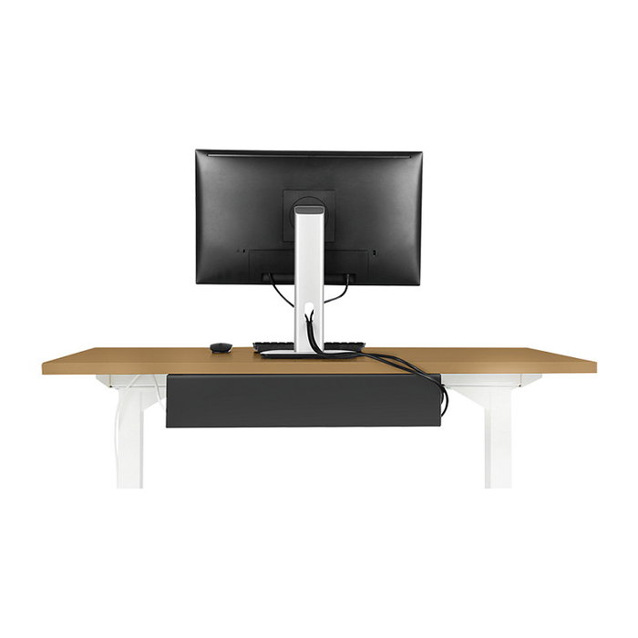 LogiLink KAB0070 Bandeja para cables de escritorio, acero, negro, 600 x 76 x 114mm