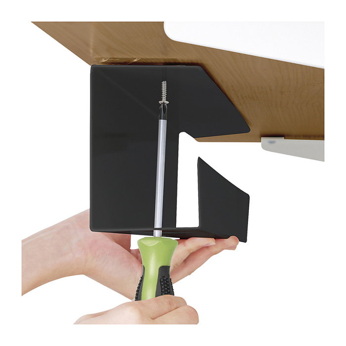 LogiLink KAB0070 Bandeja para cables de escritorio, acero, negro, 600 x 76 x 114mm