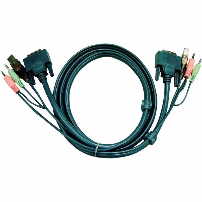 Aten Cable USB DVI-D Single Link KVM Negro 1,8 m