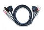 Aten 2L-7D02U Cable USB DVI-D Single Link para Video, Teclado y Ratón (KVM), Negro, 1.8m