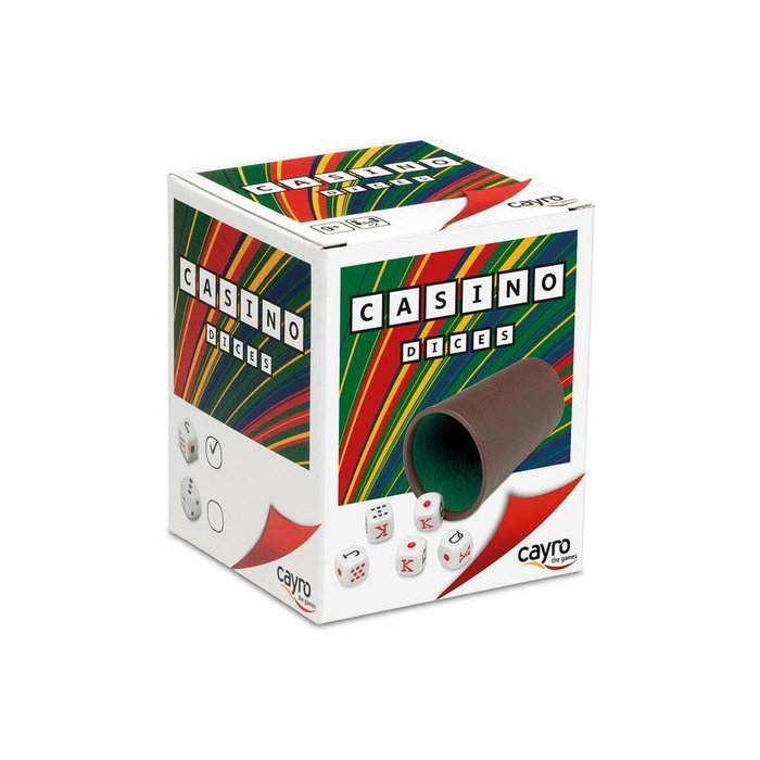 Cayro Cubilete Forrado Y Dados Poker