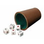 Cayro Cubilete Forrado Y Dados Poker