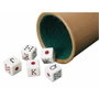 Cayro Cubilete Forrado Y Dados Poker