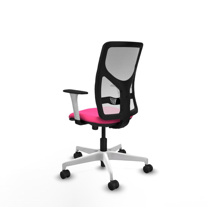 PIQUERAS Y CRESPO Silla de oficina Motilla Rosa y Blanco con mecanismo Sincro PIQUERAS Y CRESPO Silla de oficina Motilla Rosa y Blanco con mecanismo Sincro