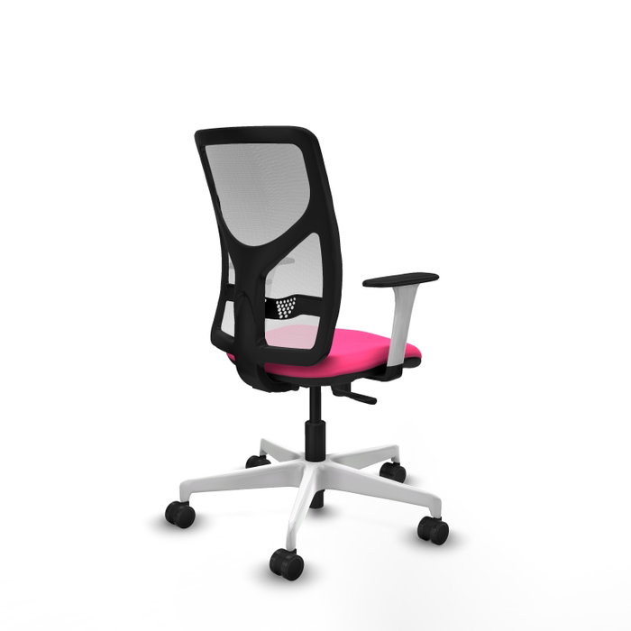 PIQUERAS Y CRESPO Silla de oficina Motilla Rosa y Blanco con mecanismo Sincro PIQUERAS Y CRESPO Silla de oficina Motilla Rosa y Blanco con mecanismo Sincro