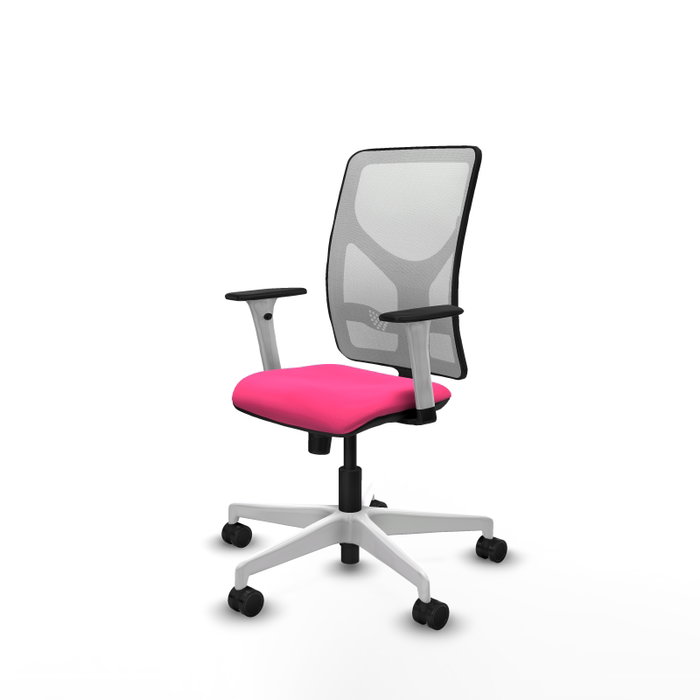 PIQUERAS Y CRESPO Silla de oficina Motilla Rosa y Blanco con mecanismo Sincro PIQUERAS Y CRESPO Silla de oficina Motilla Rosa y Blanco con mecanismo Sincro