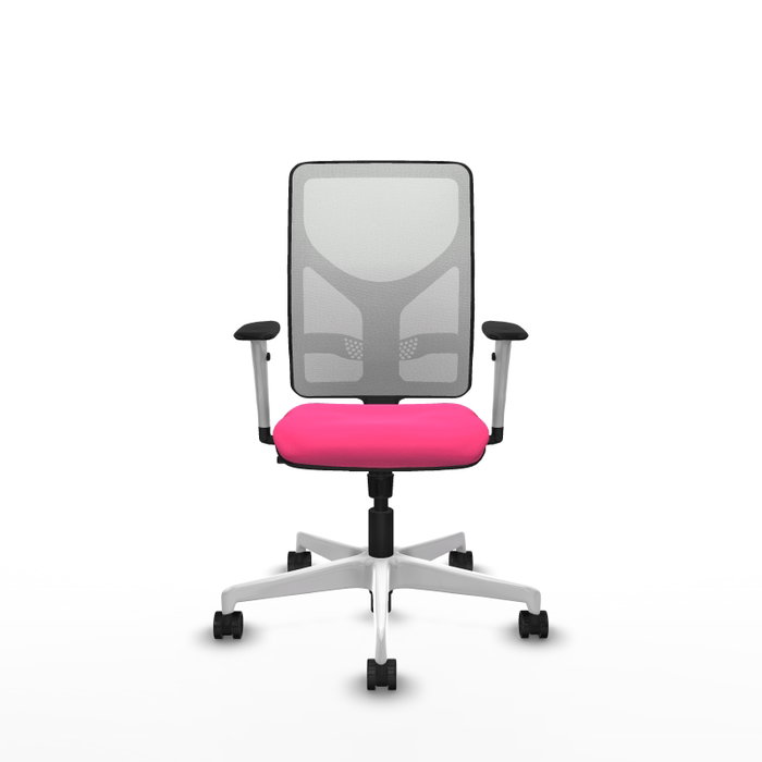 PIQUERAS Y CRESPO Silla de oficina Motilla Rosa y Blanco con mecanismo Sincro PIQUERAS Y CRESPO Silla de oficina Motilla Rosa y Blanco con mecanismo Sincro