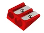 Liderpapel Sacapuntas Metálico Cuña 2 Usos Color Rojo