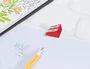 Liderpapel Sacapuntas Metálico Cuña 2 Usos Color Rojo