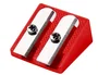 Liderpapel Sacapuntas Metálico Cuña 2 Usos Color Rojo