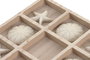 DKD Home Decor Juego de Mesa Mediterraneo 3 en Raya MDF y Resina Natural Blanco 20 x 20 x 1.7 cm (6 Unidades)