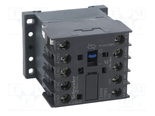 SCHNEIDER ELECTRIC Contactor TeSys D 4-polar 24VDC 10A CA4KN31BW3