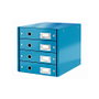 Leitz Click & Store Cajonera de 4 cajones A4 Azul