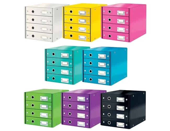 LEITZ Click&Store Módulo de 4 Cajones Azul para DIN A4