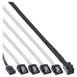 InLine Cable Adaptador SAS/SATA Mini SAS HD SFF-8643 a 4x SATA con Sideband 1 Metro