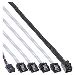 InLine 27630B Cable Mini SAS HD x4 (SFF-8643) a 4 x SATA, 1 m