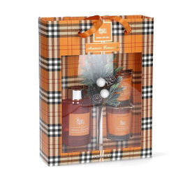 Magic Lights Estuche Mikado Difusor + 2 Velas Naranja-Canela