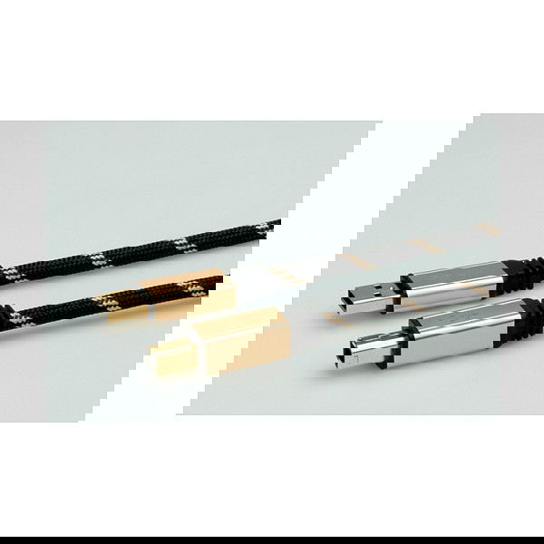 ROLINE Cable USB 2.0 3m, Tipo A a B (USB-A Macho - USB-B Macho), Conector Chapado en Oro, Negro, Ref. 11.02.8803