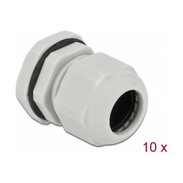 DeLOCK Prensaestopas PG19, 10 unidades, gris