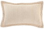 DKD Home Decor Cojín Algodón Velvet Crudo 50x30 cm