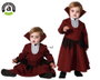 Disfraz de Vampiresa Burdeos con Detalles de Encaje para Bebé Niña - Vestido Halloween 12-24 Meses