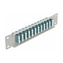 DeLOCK Patchpanel de fibra óptica 12 puertos LC Quad 10 pol aguamarina/gris