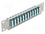 DeLOCK Panel de conexión de fibra óptica 10″ 12 puertos LC Quad gris