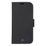 Dbramante1928 Detachable Magnetic Back-Cover Funda de Cuero Saffiano Negro Noche para Apple iPhone