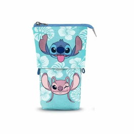 Karactermania Estuche Portatodo Cute Lilo y Stitch Aloha con 2 Bolígrafos de Gel Borrables Azul
