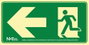 Archivo 2000 Señal Salida de Emergencia Izquierda Verde 160x320 mm