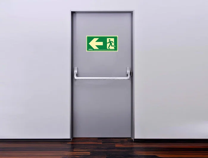 Archivo 2000 Señal Salida de Emergencia Izquierda Verde 160x320 mm