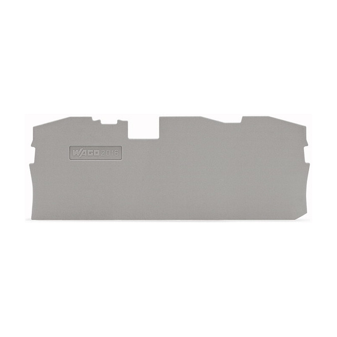 WAGO 2016-1391 Placa de cierre y de entre medio, Gris WAGO 2016-1391 Placa de cierre y de entre medio, Gris