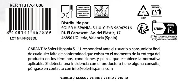 La Mediterranea Copa de Vino Caragio 35 cl (24 Unidades) inevitable La Mediterranea Copa de Vino Caragio 35 cl (24 Unidades) inevitable