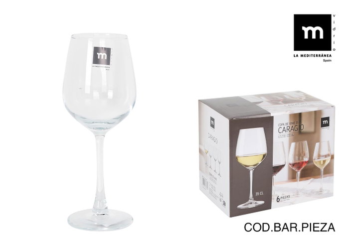 La Mediterranea Copa de Vino Caragio 35 cl (24 Unidades) inevitable La Mediterranea Copa de Vino Caragio 35 cl (24 Unidades) inevitable
