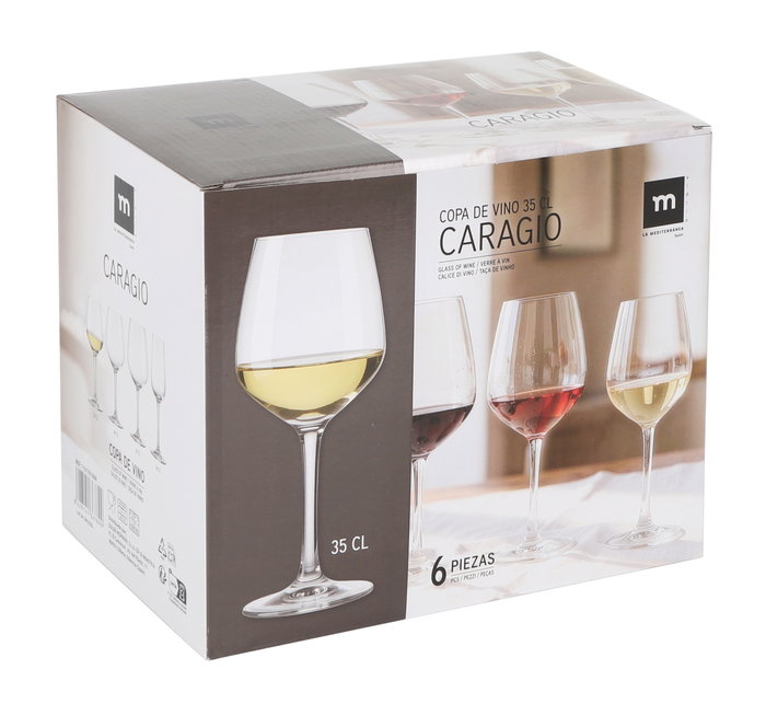 La Mediterranea Copa de Vino Caragio 35 cl (24 Unidades) inevitable