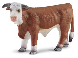 Collecta Toro Hereford Blanco Y Marron Escala L 88234