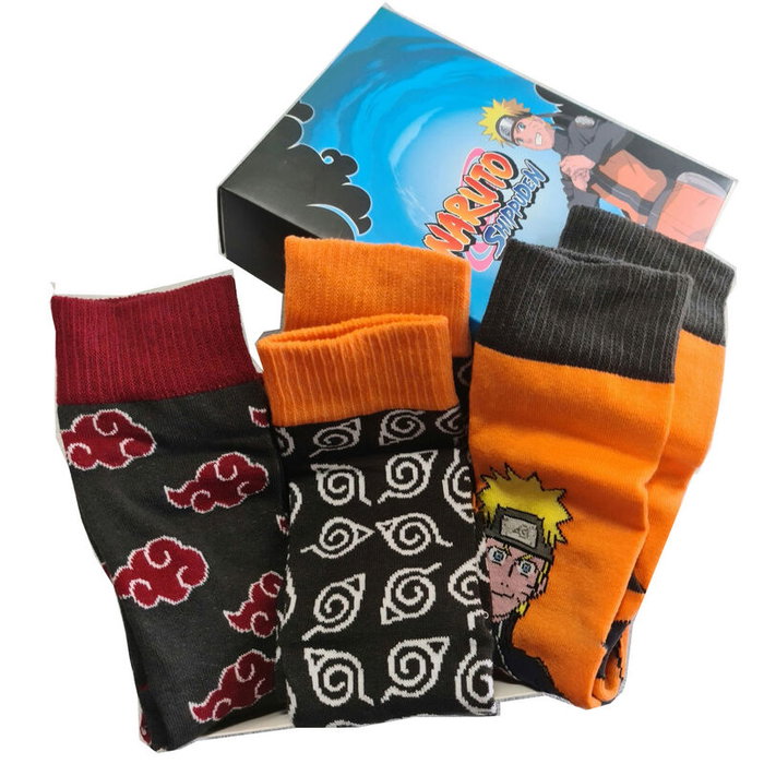 PIERROT Set 3 Calcetines Naruto Shippuden Adulto Surtido Tallas 39-45 PIERROT Set 3 Calcetines Naruto Shippuden Adulto Surtido Tallas 39-45