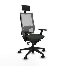 PIQUERAS Y CRESPO Silla de oficina Horna con mecanismo Sincro, Negro y Gris