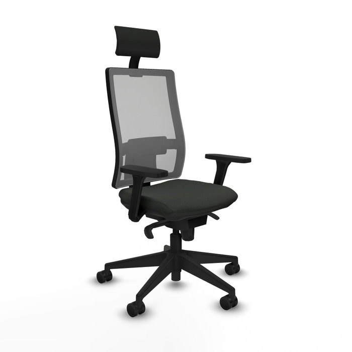 PIQUERAS Y CRESPO Silla de oficina Horna con mecanismo Sincro, Negro y Gris PIQUERAS Y CRESPO Silla de oficina Horna con mecanismo Sincro, Negro y Gris