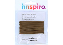 Innspiro Cordón de cuero natural marrón 1,5 mm, 5 m