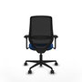 PIQUERAS Y CRESPO Silla de oficina Mardos Azul y Negro con Brazos 3D