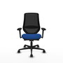 PIQUERAS Y CRESPO Silla de oficina Mardos Azul y Negro con Brazos 3D