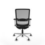 PIQUERAS Y CRESPO Silla de oficina Haches Gris con mecanismo Sincro/Traslack