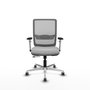 PIQUERAS Y CRESPO Silla de oficina Haches Gris con mecanismo Sincro/Traslack