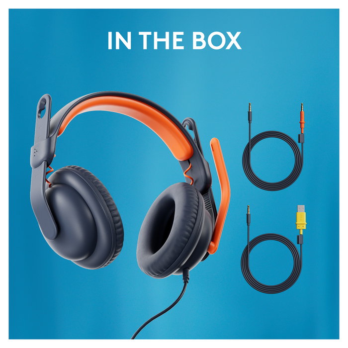 Logitech Zone Learn Auriculares alámbricos Diadema Educación Azul Naranja