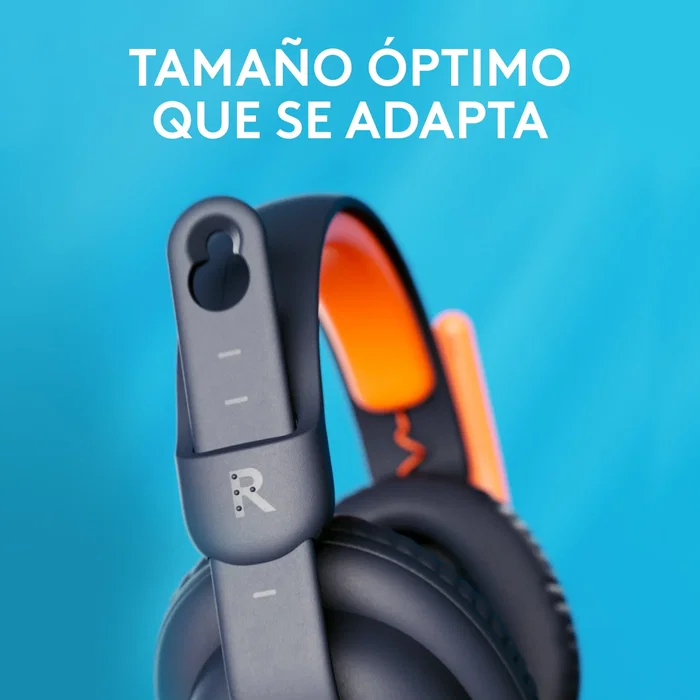 Logitech Zone Learn Auriculares con Micrófono Diadema Alámbrico para Educación/Niños, Conector 3.5mm y USB-C, Compatible PC/Mac/ChromeOS, Color Azul y Naranja