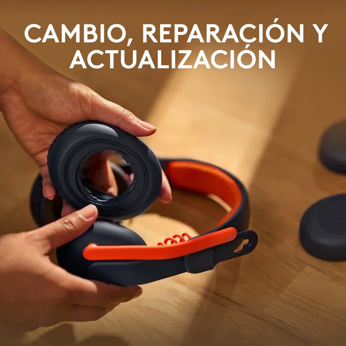 Logitech Zone Learn Auriculares con Micrófono Diadema Alámbrico para Educación/Niños, Conector 3.5mm y USB-C, Compatible PC/Mac/ChromeOS, Color Azul y Naranja